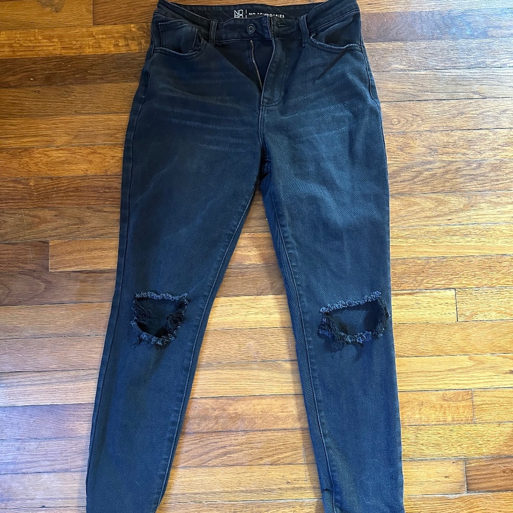 Straight leg black jeans